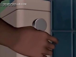 Hentai enchantress sucks pecker upside poshtë në publike tualet