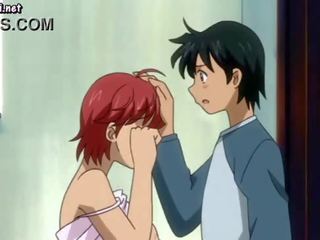 Redhead anime chick freting peter