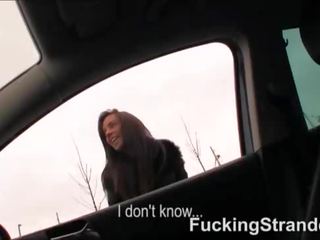 Stranded beauty Gina Devine ends up fucked in the public