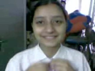Indian perky 20y old college girlfriend Ameesha big boobs pussy in uniform PART1