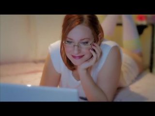 Camille Crimson Gives captivating Tube Sock Blowjob