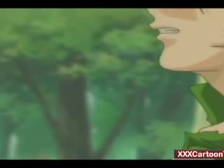 Elf hentai daughter fucked in a magic forest