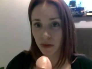 Attractive teen with big tits loves cum on her face