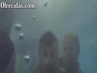 Fancy woman with a delicious and pleasant big shorts to masturbate perfect tits sucks me in incredible pool