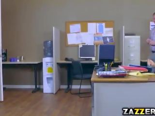 Boss man let Kagney Linn Karter suck his big prick