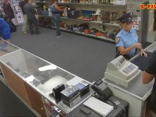 Daughter Police Officer with big boobs got fucked with pawn man