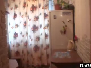 Groovy lesbian teen surprises her young female