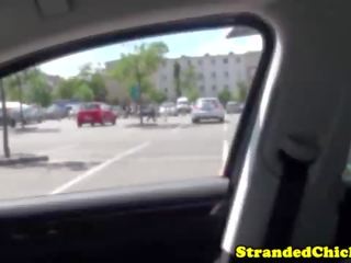 Real hitchhiker amatir gets jizzed on latinos