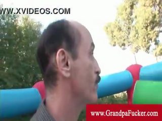 Mia lina introduces to get incredible with old man
