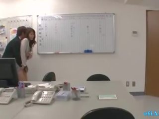 Office lady Rapped By 2 blokes Fingered And Licked On The Chair In The Office