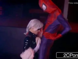 Skinny schoolboy Thinks He's The Spider-Man Fucking Black Cat Mila Milan