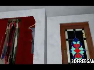一 挑釁 3d 街頭 女孩 是 深喉 一些 烏木 刺