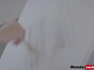 Joseline 켈리 채우는 로 검정 괴물 페니스