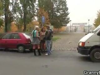 Granny hooker pleases young stud