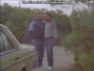 Vintage retro clip with inviting ladies