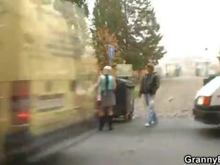 Stud picks up and fucks an old whore