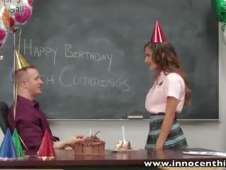 InnocentHigh Petite teen fucks birthday guy