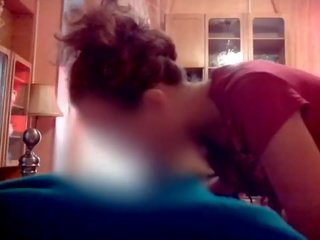 Young babe blowjob fixin's phallus for 8 minutes with condom (censored face)