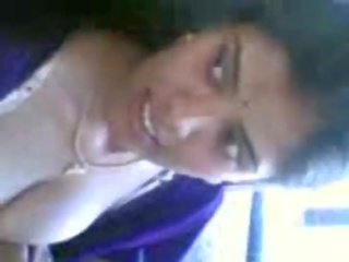 Desi college sweetheart showing boobs in bus