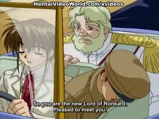 Anime tempting housemaid tipped outdoors