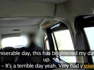 Beautiful Czech mistress goes hardcore anal sex inside the cab