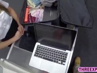 Cute sedusive stewardess pounded hard from behind in the kakus room