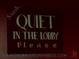 Pleasant big boobs brunette bondage fucked
