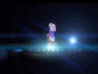 Groovy 年轻 stripling 他妈的 奶奶 同 的背带上 oldnanny