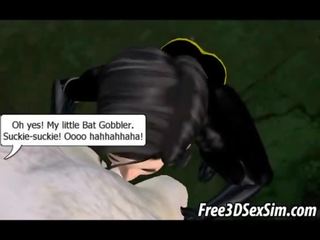Sensational 3d batgirl 점점 엿 단단한 로 그만큼 joker