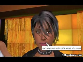 Необикновен 3d мадами сте interacting в малко recorded gameplay