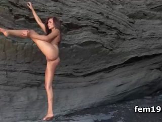 섬세한 mila k 스트레칭 벌거 벗은 로 그만큼 바다