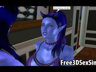 Oversexed 3d 만화 avatar 외계인 하기 그만큼 험악한
