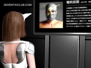 Hentai hottie in huge tits turns into a adult film femme fatale