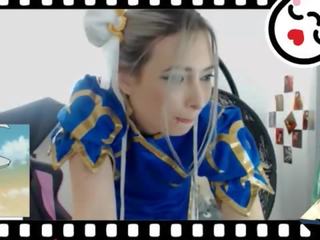 Chun ли cosplayer секси por ла уеб камера parte1