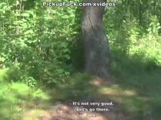 Perky mistress fuck in the mouth by the road