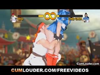 X 额定 电影 和 violence 在 这 脏 视频 滑稽模仿 的 街头 fighter