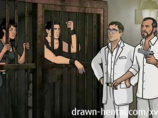 Archer Hentai - Jail adult clip with Lana