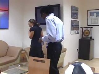 Big bulbous ebony stunner gets freaky with her black long dicked boss