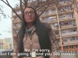 Євро недосвідчена відстій величезний член в публічний