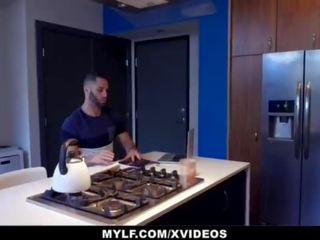 MYLF - Big phallus Stepson Cums All Over grand Cougar Stepmom