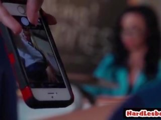 Nakal big tit lesbian babes going hardcore and mean on each other 26