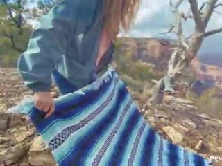 EPIC elite Canyon Adventure xxx movie - Molly Pills - Public Nature Creampie POV