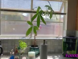 Peeping tom catches goddess tanning naked