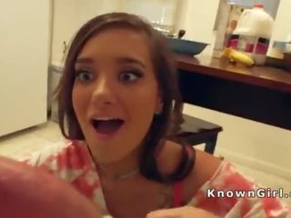 Cute small tittied young woman fucks