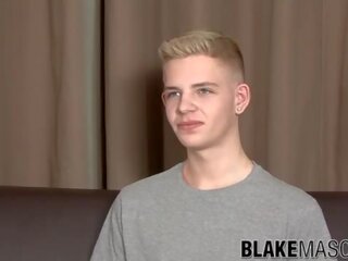 Twink blond alex silvers wawancara and masturbation cum dijupuk