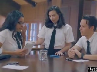 College teenager Vienna Black experienced being tag teamed by libidinous stepsiblings Casey and Justin
