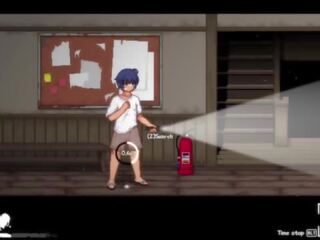 Tag thereafter School &vert;Stage 2&vert; Ghost milfs massage boy's shaft doing a titjob to introduce him cum &vert; Hentai Game Gameplay &vert; P2