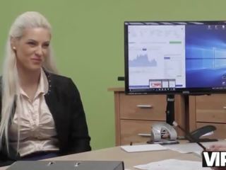 VIP4K&period; Tanned honey passes dirty x rated video casting in the loan office