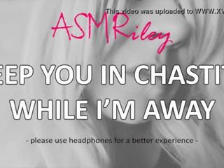 EroticAudio - Keep You In Chastity While I'm Away&comma; cock Cage&comma; Femdom -ASMRiley