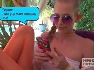 Skinny young goddess meets stripling online for anal adult video